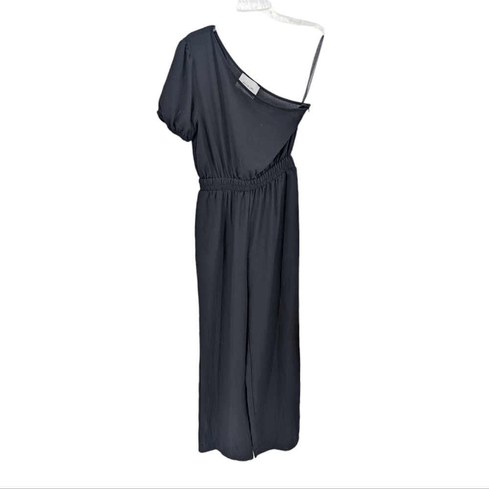 MVN The Label Black One Shoulder Jumpsuit Size 8